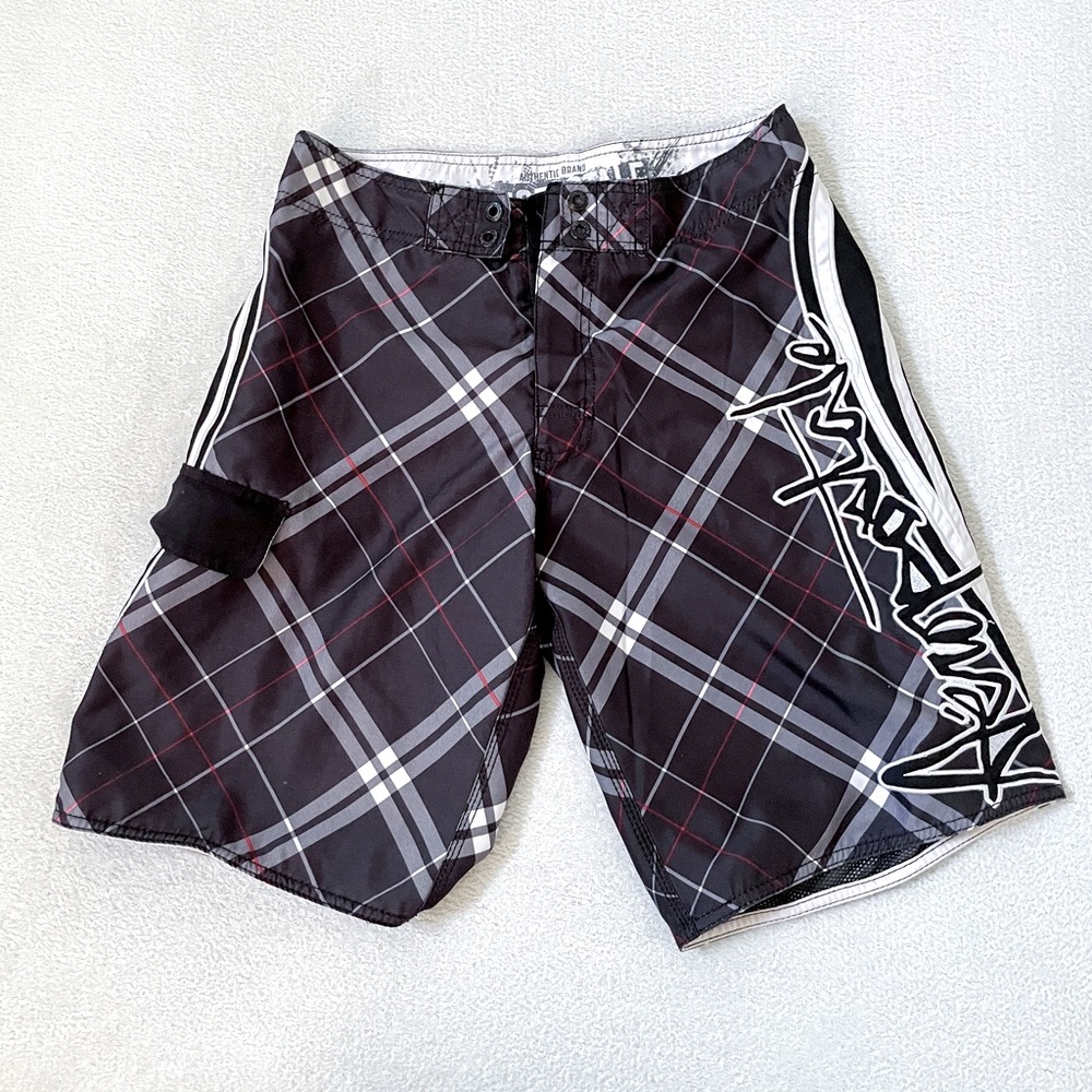 Aeropostale Swim Suite Trunks Men’s Size 29 Black White Striped